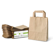 Recycling paper-carrier bags S, 18 x 8 x 22 cm, kraft