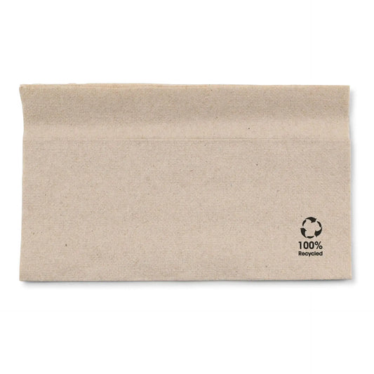 Paper napkins / serviettes 33 x 33 cm, 1-ply, 1/8 fold, unbleached