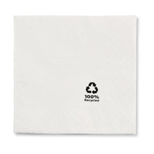 Cocktail napkins recycled paper 24 x 24 cm, 2-ply, 1/4 fold, white