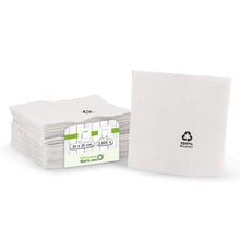 Cocktail napkins recycled paper 24 x 24 cm, 2-ply, 1/4 fold, white
