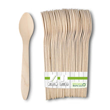 Wooden dessert spoon 18 cm, bio-coated
