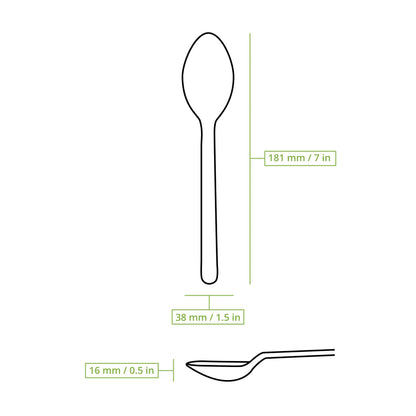 Reusable Spoon “merways Cutlery” 18 cm, pepper / grey