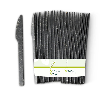 Reusable Knife “merways Cutlery” 18 cm, pepper / grey