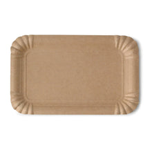 Paper plates 13 x 20 cm, kraft, rectangular