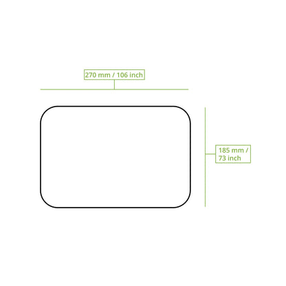 Paper plates 18,5 x 27 cm, brown, rectangular